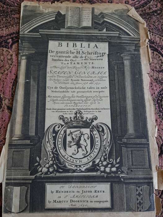 ANTIQUE WEEK #3 -THE YEAR 1637 - BIBLIA De gantfche H. Schrifture vervattende alle canonjicke Boeken