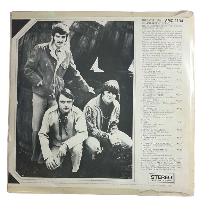 1970 The Sandpipers - Spanish Album / Volume 2 - Vinyl, 7`, 33 RPM - Jazz, Latin - Very Good - With