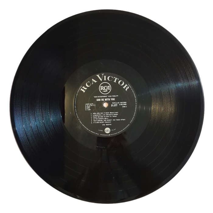 1959 Jim Reeves - God Be With you - Vinyl, 7`, 33 RPM - Folk, World & Country - Very Good - With Cov