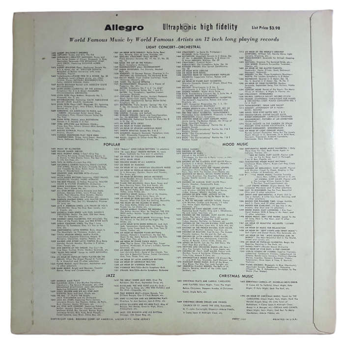1958 Various- Opera Sampling - Vinyl, 7`, 33 RPM - Classical - Very Good - With Cover