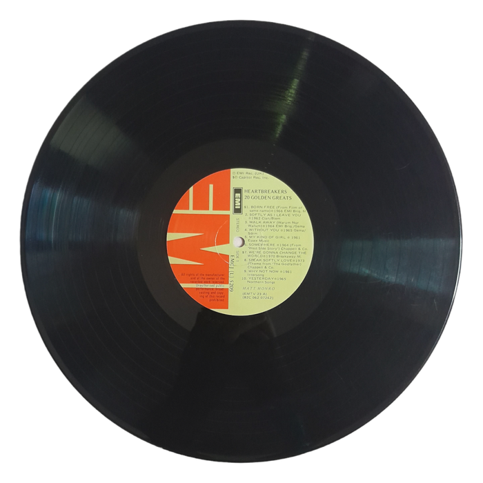 1980 Matt Monro - Heart Breakers - 20 Golden Greats From Matt Monro - Vinyl, 7`, 33 RPM - Jazz - Goo