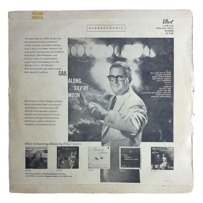 1958 Billy Vaughn - Sail Along Silv`ry Moon - Vinyl, 7`, 33 RPM - Jazz - Very Good - With Cover
