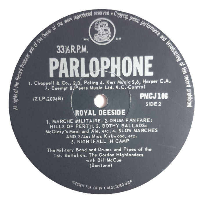 1967 The Gordon Highlanders - Royal Deeside, The Military Band And The Pipes Of The 1st. Battalion -