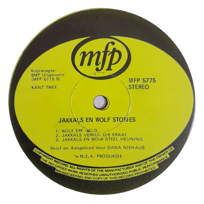 Dana Niehaus - Oom Dana Niehaus Vertel: Jakkals En Wolf Stories - Vinyl, 7`, 33 RPM - Other - Very G