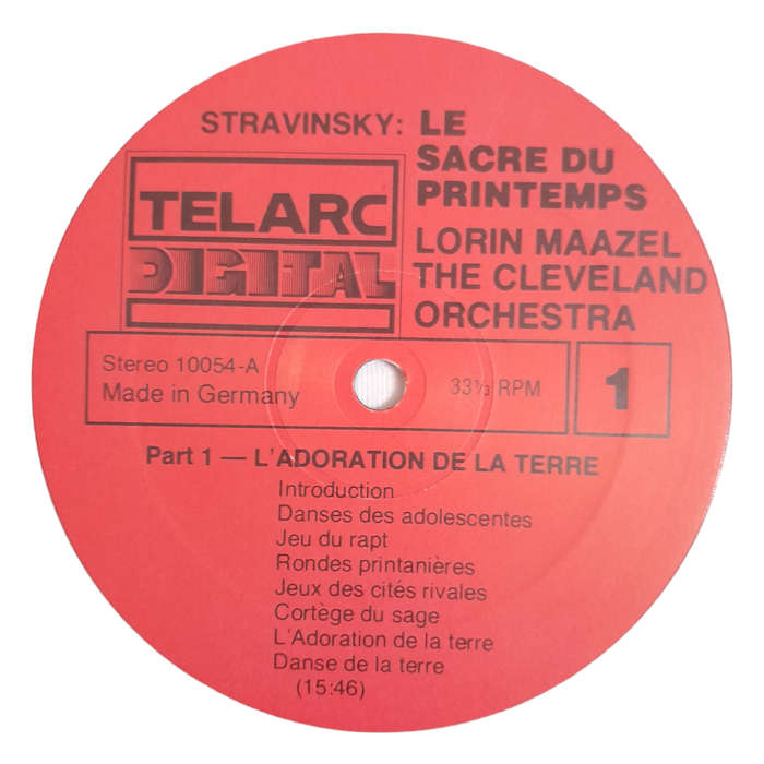 1980 Stravinsky / Lorin Maazel / The Cleveland Orchestra  The Rite Of Spring - Vinyl, 7`, 33 RPM -