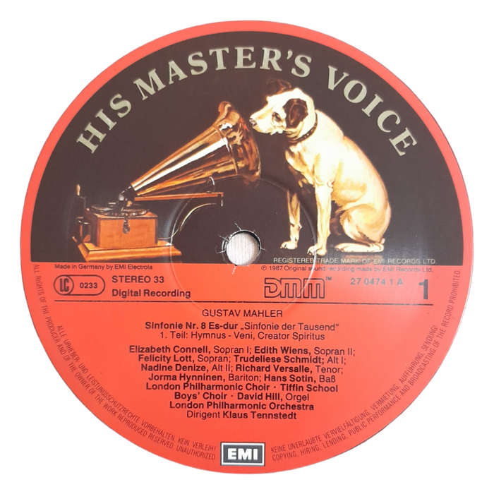 1987 Gustav Mahler 1860-1911 Sinfonie Nr. 8 Es-Dur / Symphony No. 8 In E Flat - Vinyl, 7`, 33 RPM -