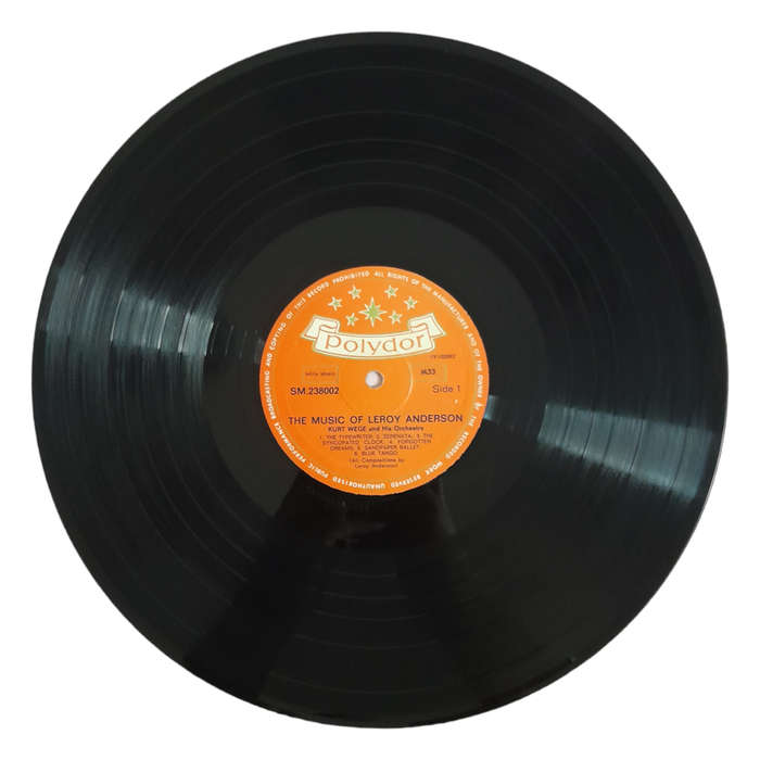 1963 Kurt Wege And His Orchestra  The Music Of Leroy Anderson - Vinyl, 7`, 33 RPM - Jazz - Very Goo