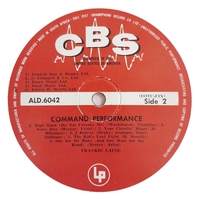 1955 Frankie Laine  Command Performance - Vinyl, 7`, 33 RPM - Soundtracks & Musicals - Very Good -