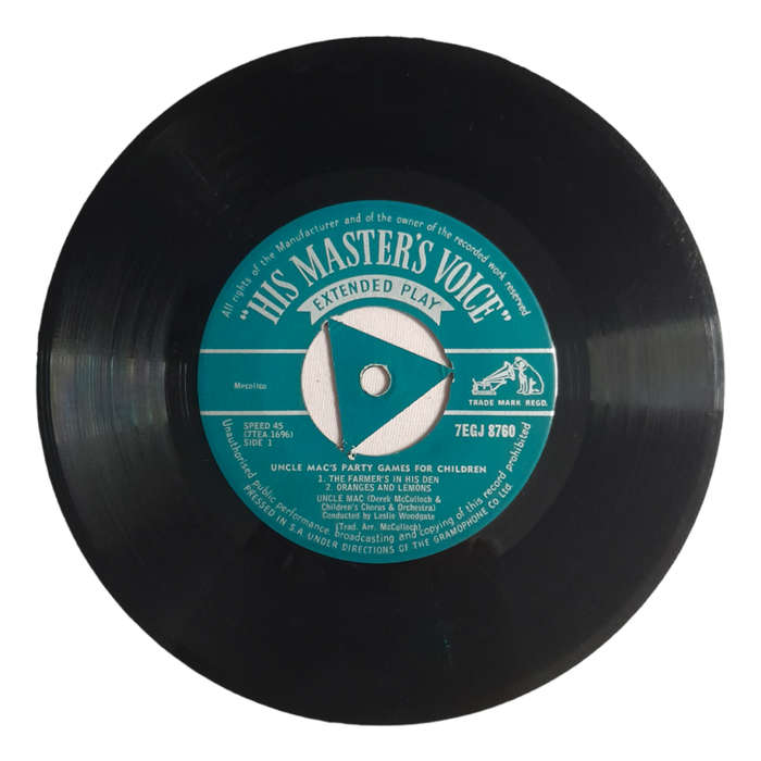 1948 Derek McCulloch  Uncle Mac`s Party Games For Children - Vinyl, 7`, 45 RPM - Children`s - Good