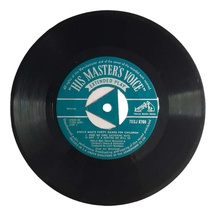 1948 Derek McCulloch  Uncle Mac`s Party Games For Children - Vinyl, 7`, 45 RPM - Children`s - Good