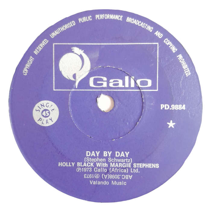 1973 Holly Black  Day By Day / By My Side - Vinyl, 7`, 45 RPM - Rock - Good - With Sleeve