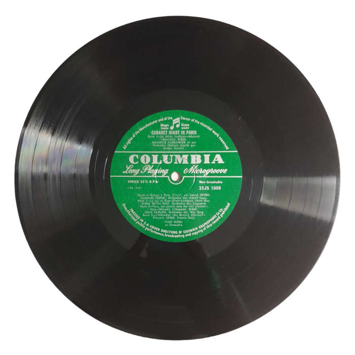 1953 Various  Cabaret Night In Paris - Vinyl, 10`, 33 RPM - Jazz - Very Good - With Cover