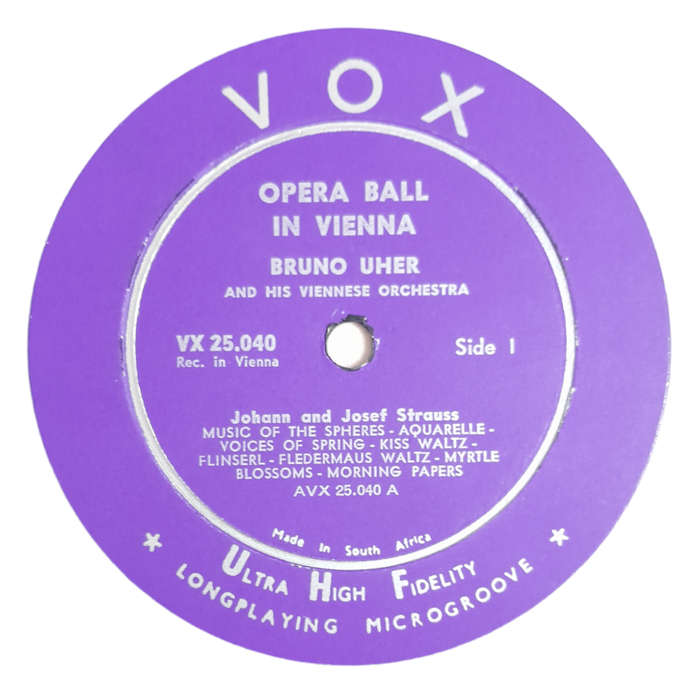 1956 Bruno Uher And His Viennese Dance Orchestra - Opera Ball In Vienna - Vinyl, 12`, 33 RPM - Class