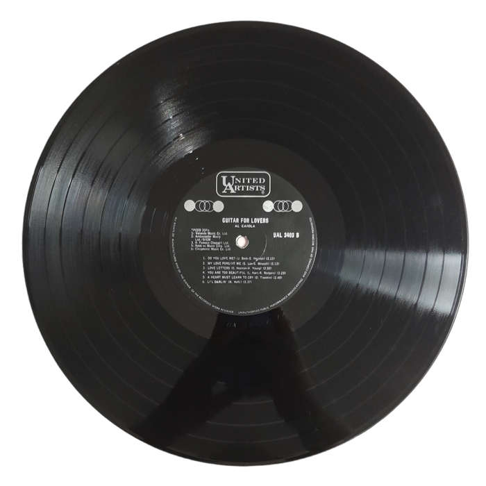 1964 Al Caiola  Guitar For Lovers - Vinyl, 12`, 33 RPM - Jazz - Very Good - With Cover