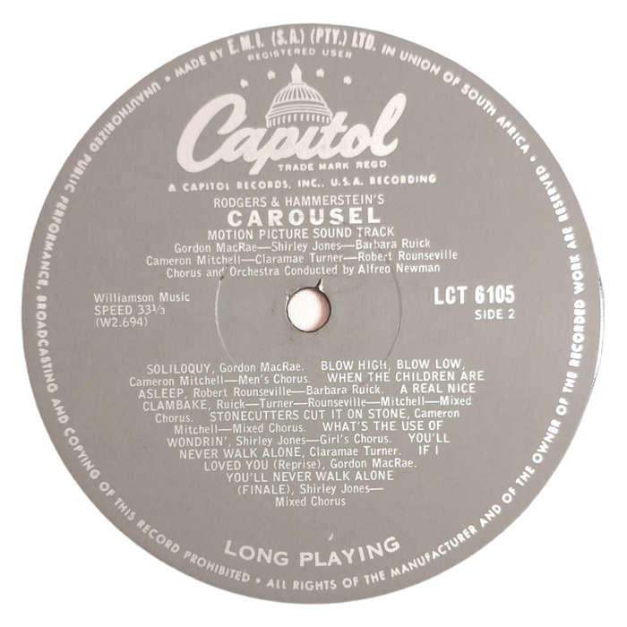1956 Various  Rodgers And Hammerstein`s Carousel - Vinyl, 12`, 33 RPM - Stage & Screen - Very Good