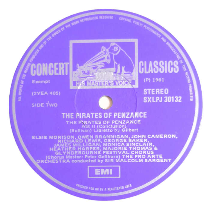 1971 Various - The Pirates Of Penzance - Vinyl, 12`, 33 RPM - Classical - Very Good - With Cover
