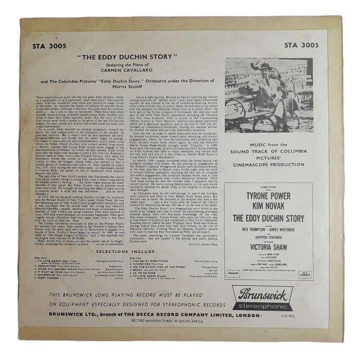 1956 Various - The Sound Track Album Of Music From The Columbia Picture The Eddy Duchin Story + Eddy