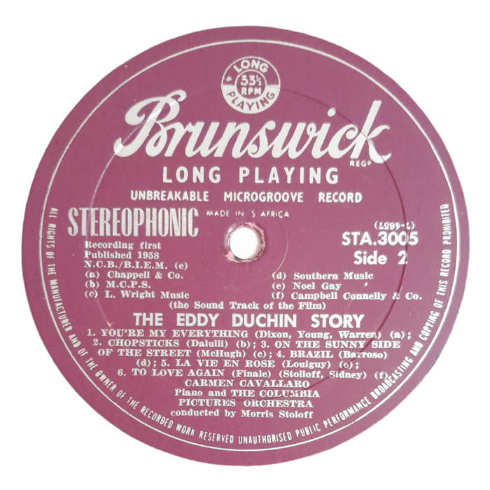 1956 Various - The Sound Track Album Of Music From The Columbia Picture The Eddy Duchin Story + Eddy