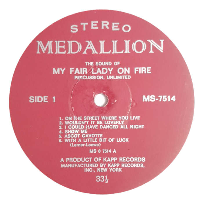 1961 Percussion Unlimited  My Fair Lady On Fire - Vinyl, 12`, 33 RPM - Stage & Screen - Very Good -
