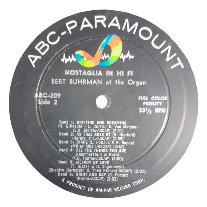 1957 Bert Buhrman  Nostalgia In Hi-Fi - Vinyl, 12`, 33 RPM - Pop - Very Good - With Cover