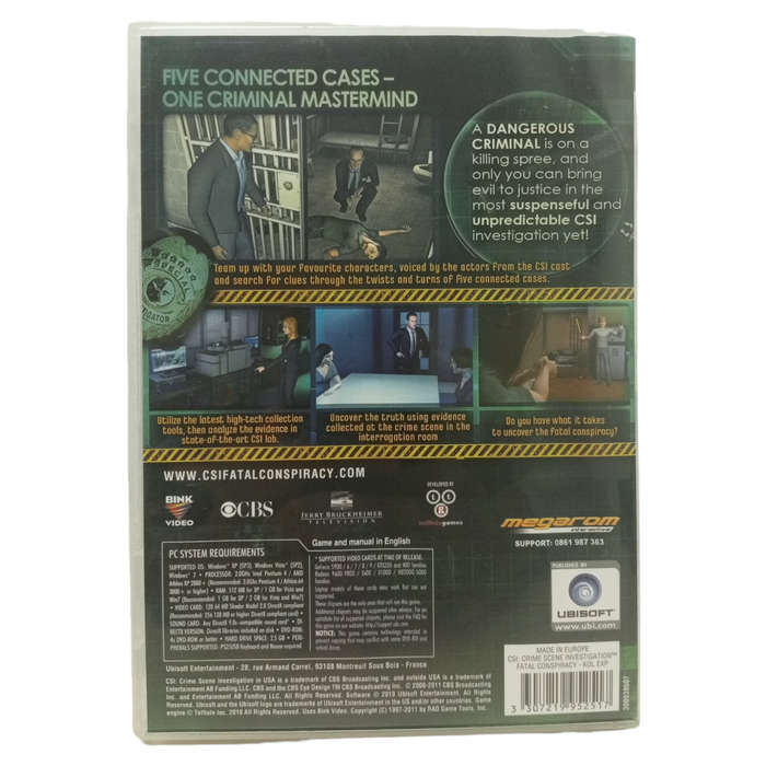 CSI: Crime Scene Investigation - Fatal Conspiracy PC (DVD)
