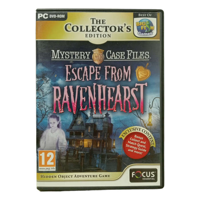Mystery Case Files - Escape From Raven Hearst, Hidden Object Game PC (DVD)