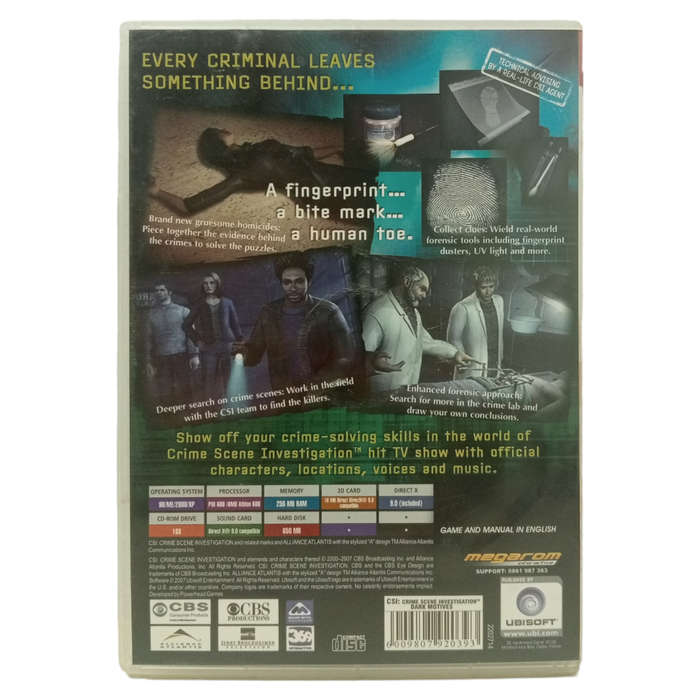 CSI: Crime Scene Investigation - Dark Motives PC (DVD)