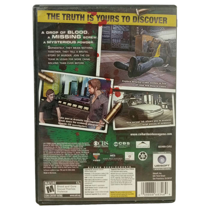 CSI: Crime Scene Investigation - Hard Evidence PC (DVD)