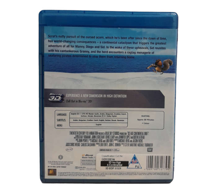 Ice Age 4 - Continental Drift 3D Blu-Ray