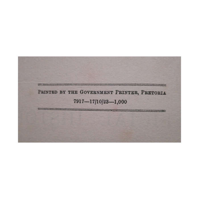 1924 The Union of South Africa and The Great War 1914-1918 - Official History Hardcover w/o Dustjack
