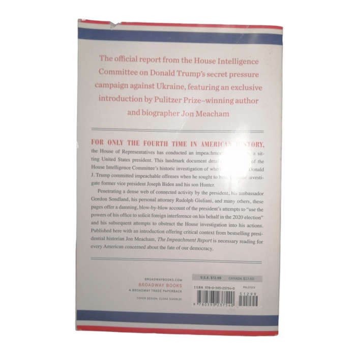2019 The Impeachment Report by Jon Meacham Softcover