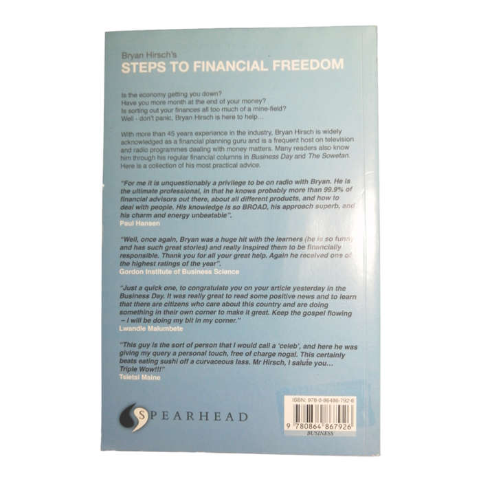 2011 Steps To Financial Freedom by Bryan Hirsch Softcover