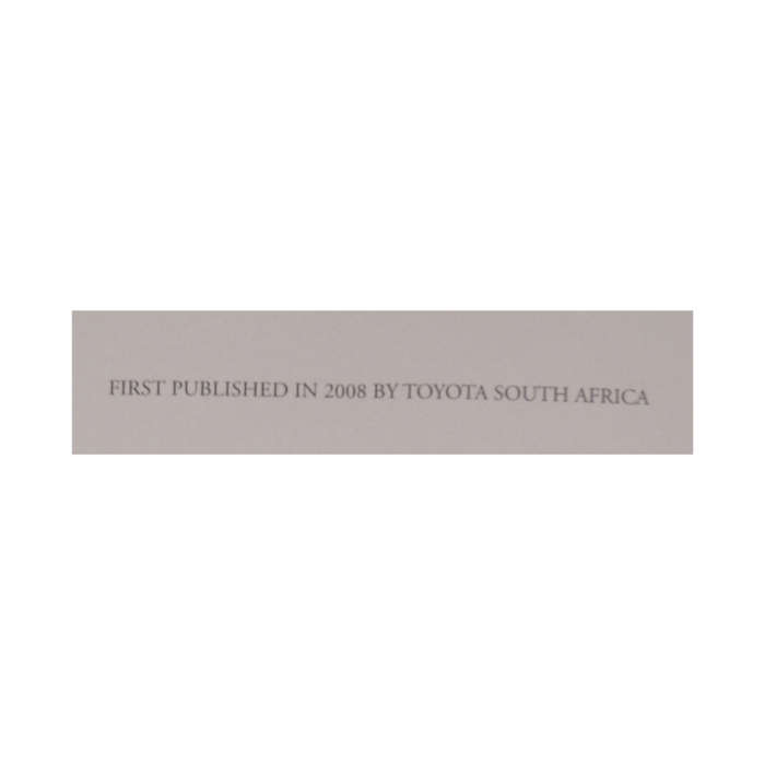 2008 Masters Of Africa- The Toyota Collection Hardcover w/o Dustjacket