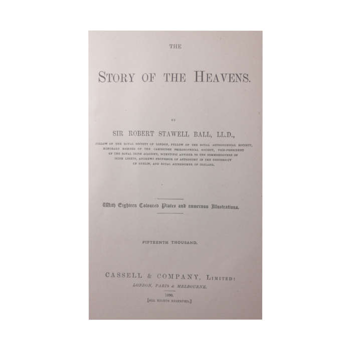 1890 The Story Of The Heavens by Sir Robert Stawell Ball Hardcover w/o Dustjacket