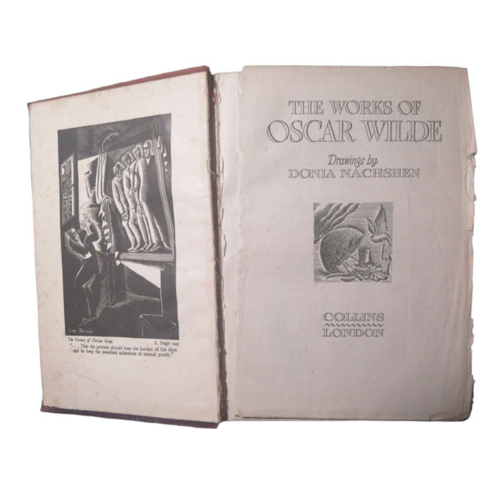 The Works Of Oscar Wilde Drawings by Donia Nachshen Hardcover w/o Dustjacket