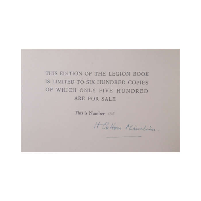 1929 The Legion Book Edited by Captain H. Cotton Minchin Hardcover w/o Dustjacket