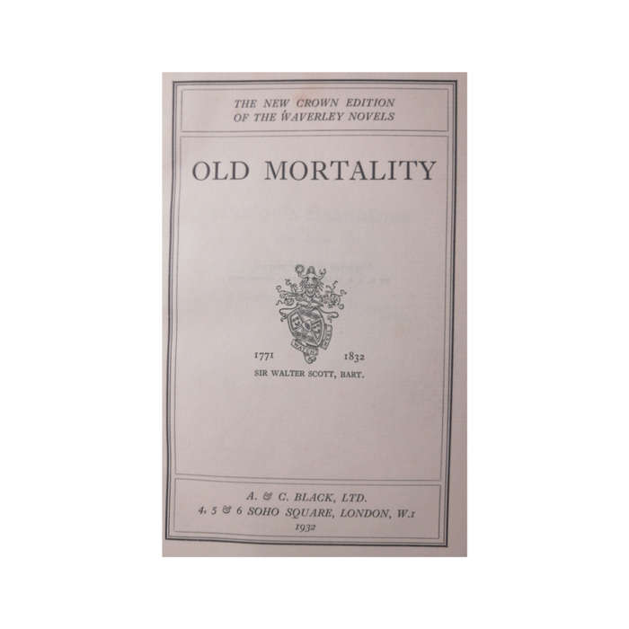1932 Old Mortality by Sir Walter Scott  Hardcover w/o Dustjacket