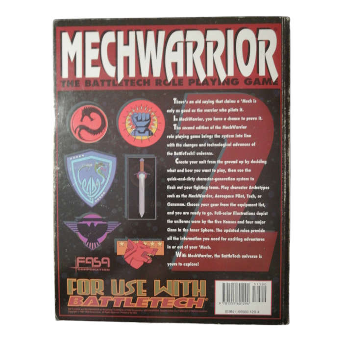 1991 Mechwarrior- The Battletech Role-Playing Game Softcover