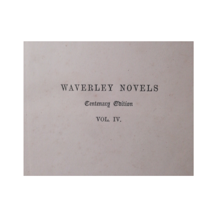 1870 Waverley Novels Volume 4- Rob Roy by Sir Walter Scott Hardcover w/o Dustjacket