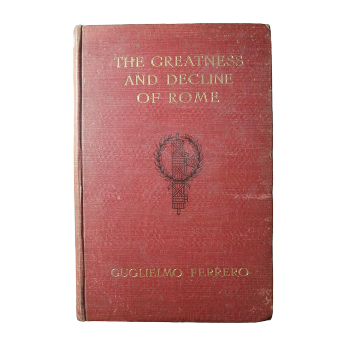 1908-1909 The Greatness And Decline Of Rome by Guglielmo Ferrero 5 Volume Set Hardcover w/o Dustjack