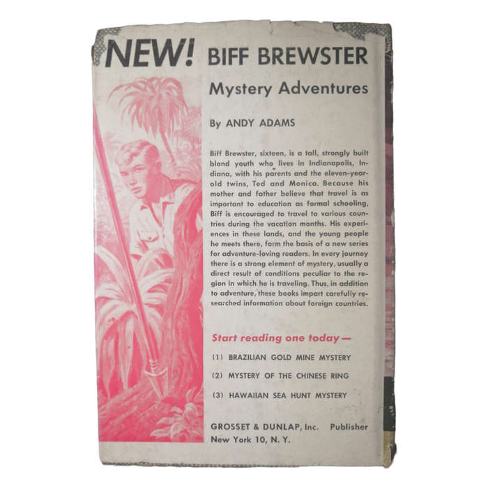 Hawaiian Sea Hunt Mystery by Andy Adams 1960 Hardcover w/Dustjacket