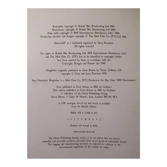 Terry Pratchett`s The Hogfather- The Illustrated Screenplay by Terry Pratchett , Vadim Jean, Bill Ka
