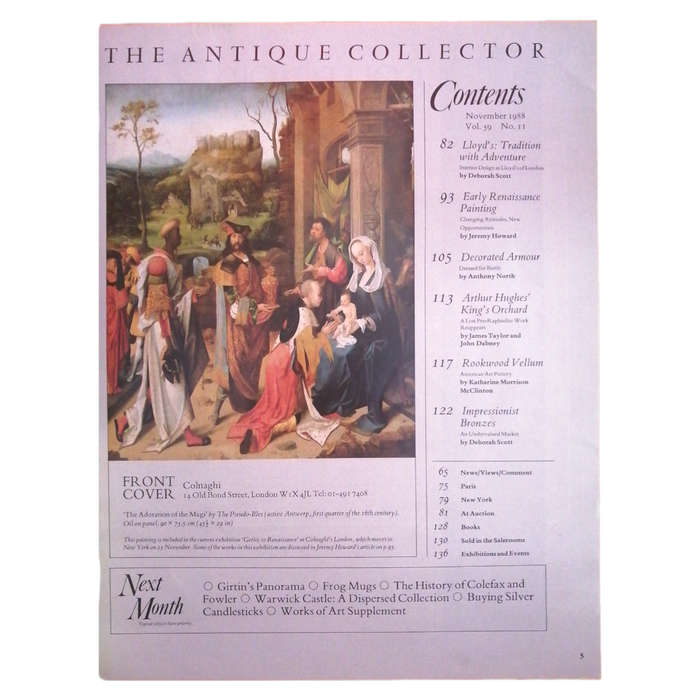 The Antique Collector Volume 59 Number 11 November 1988 Softcover