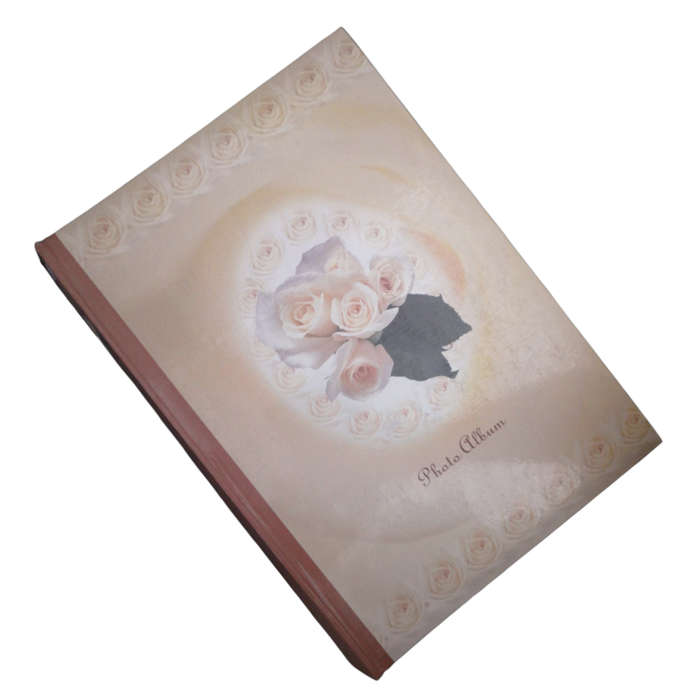 300 Pocket- Book Type Slip-In Yellow Rose Photo Album- With Memo Writing Area