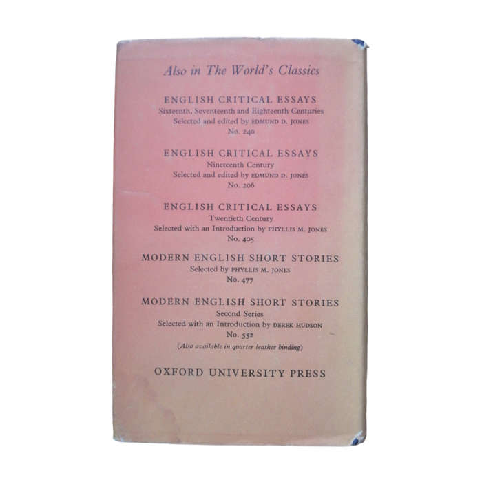 1958 English Critical Essays by Derek Hudson Hardcover w/ Dustjacket