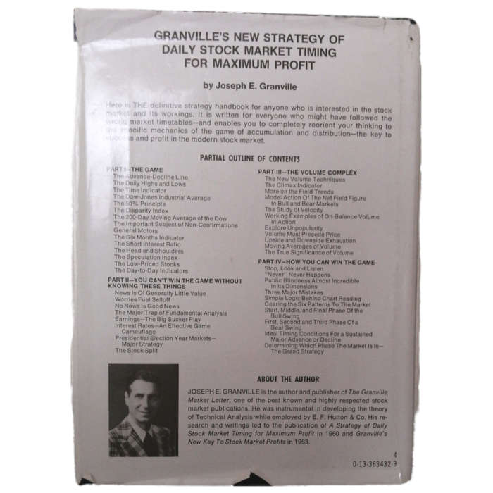 Granville`s New Strategy Of Daily Stock Market Timing For Maximum Profit by Joseph E. Granville 1976