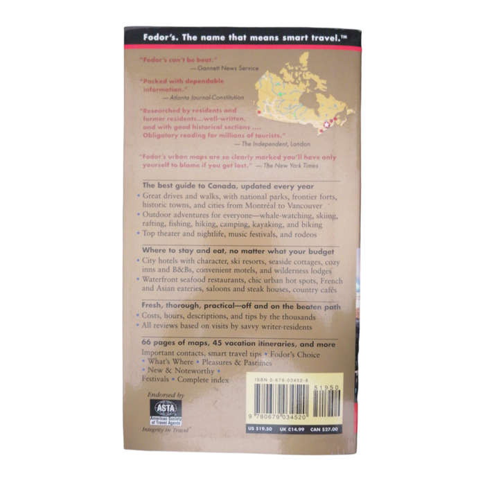 1997 Fodor`s 98 Canada Softcover