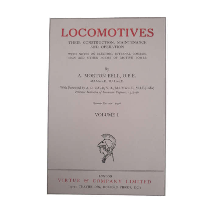 1936 Locomotives Volume 1 by A. Morton Bell Hardcover w/Dustjacket