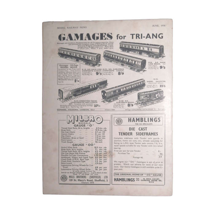 1956 Model Railway News Magazine June 1956 Softcover