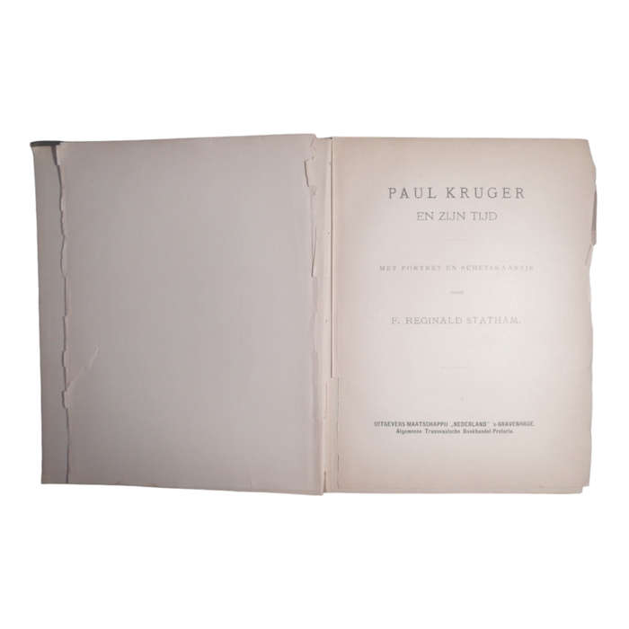 Paul Kruger En Zijn Tijd by F. Reginald Statham Hardcover w/o Dustjacket